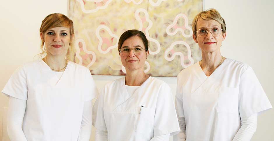 Frau Christine Over, Ärztin  | Frau Dr. med. Frauke Hundsdörfer  | Frau Dr. med. Helga Kock-Teipel